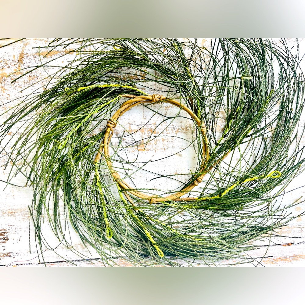*Wispy Grass Candle Ring 18”